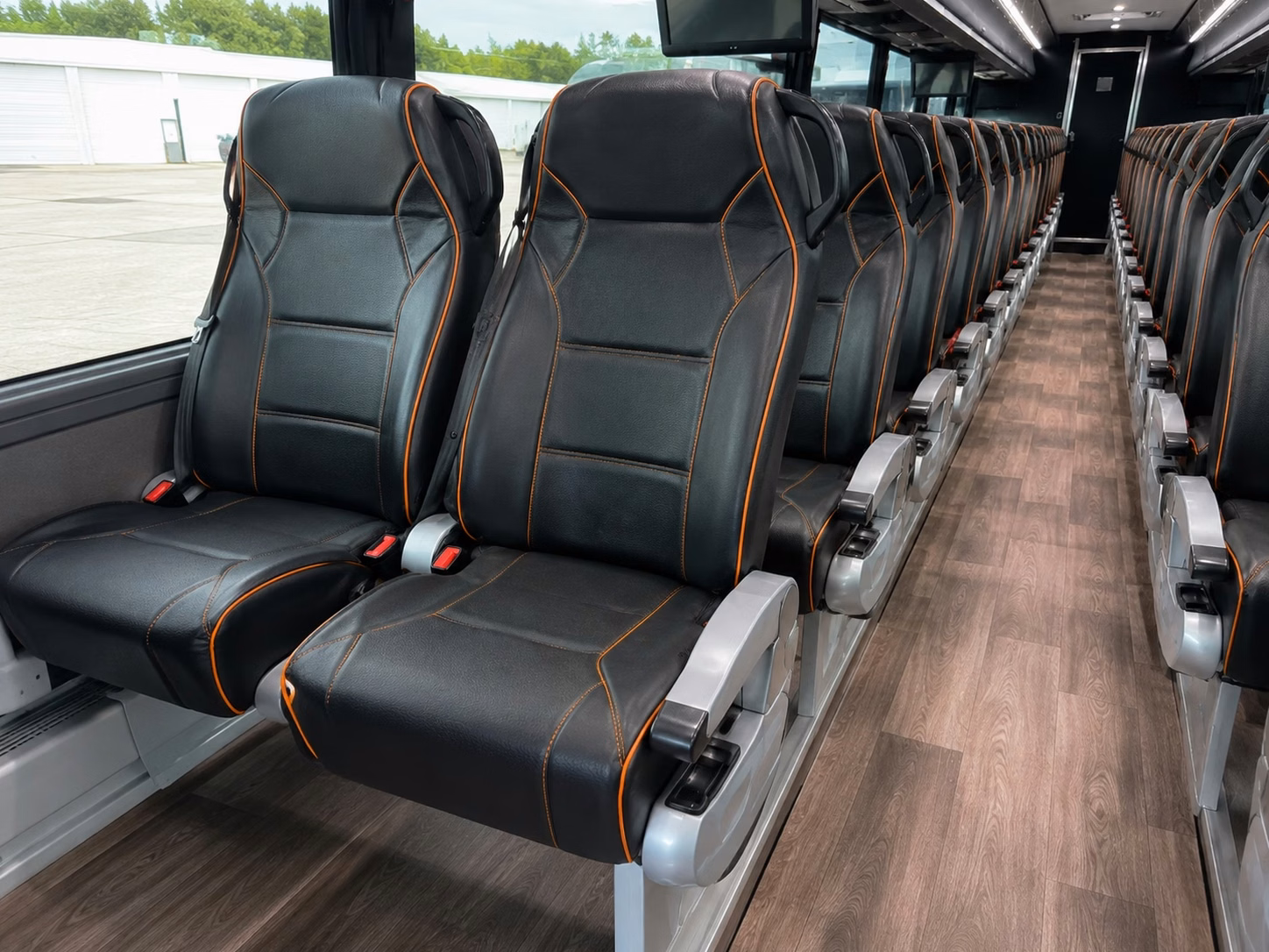 56 passenger charter bus inside