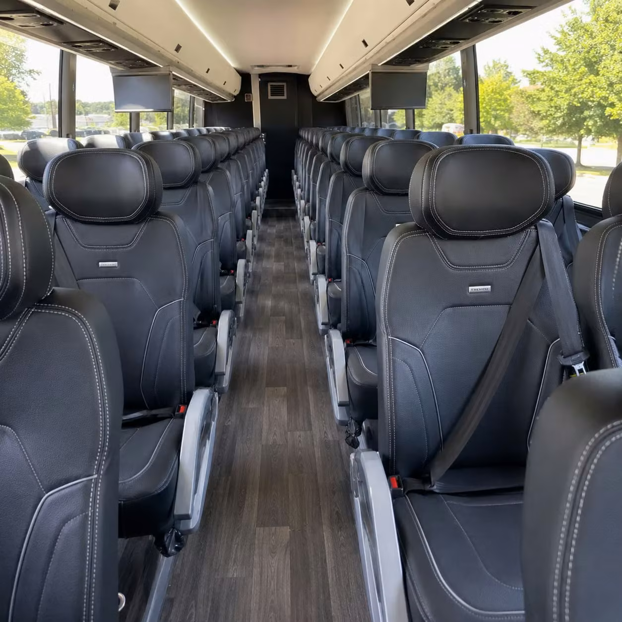 56 passenger charter bus interior